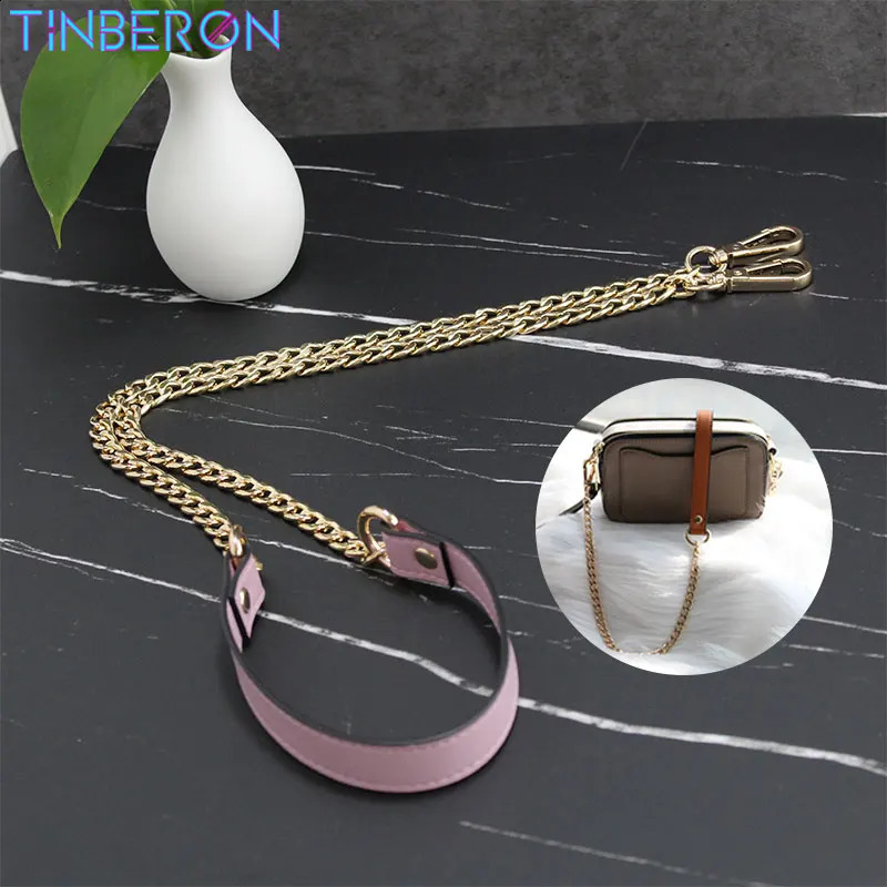 High Quality Bag Chain Strap Leather Shoulder Pad Chain Strap Handbag Handle Shoulder Strap Replacement Chains Bags Accessories 240723