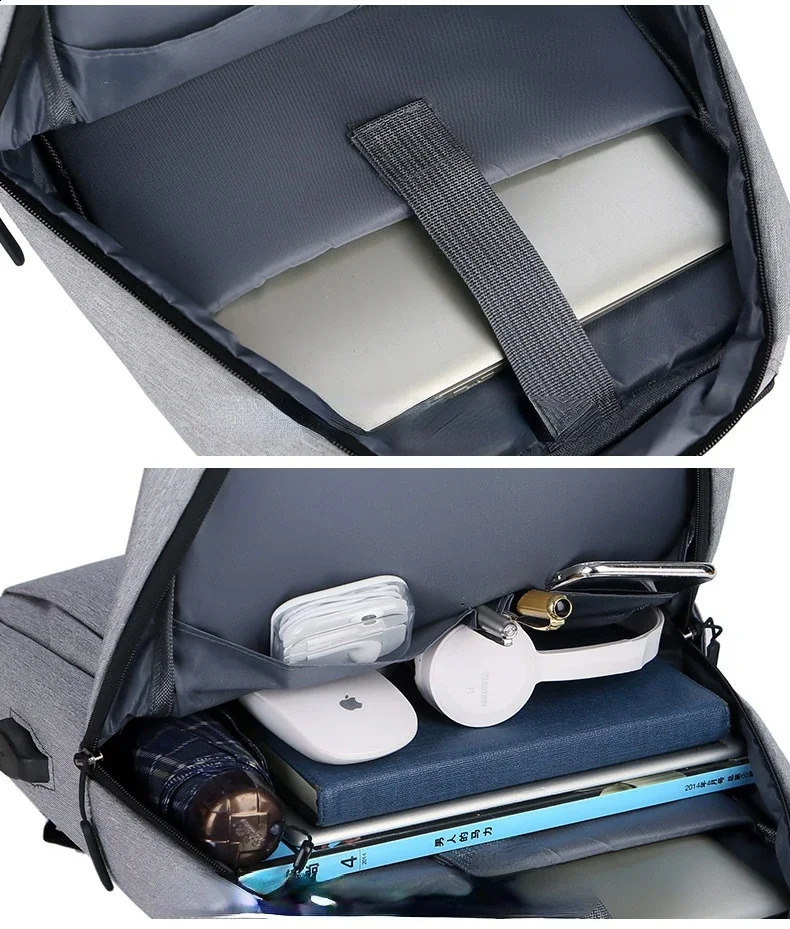 DHXJ Waterproof Business USB School Backpacks 15Inch Laptop Backpack Large Capacity Bagpacks for Men Back Pack Bags 240723