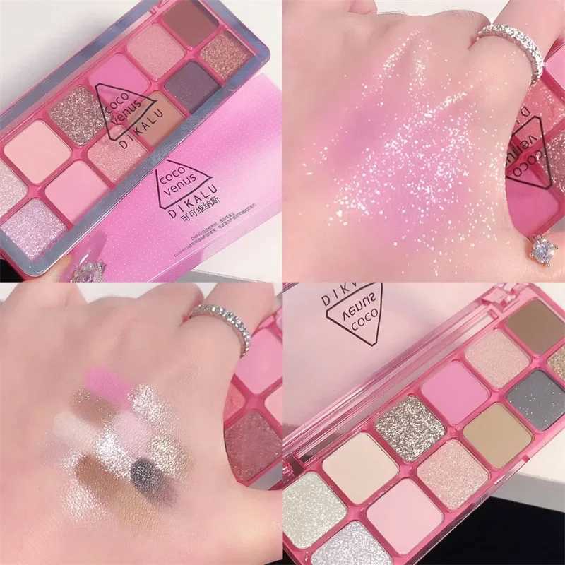 12 color glittering eye shadow palette pearl eye shadow palette nude lasting Korea charming eye shadow makeup palette cosmeticsW240730