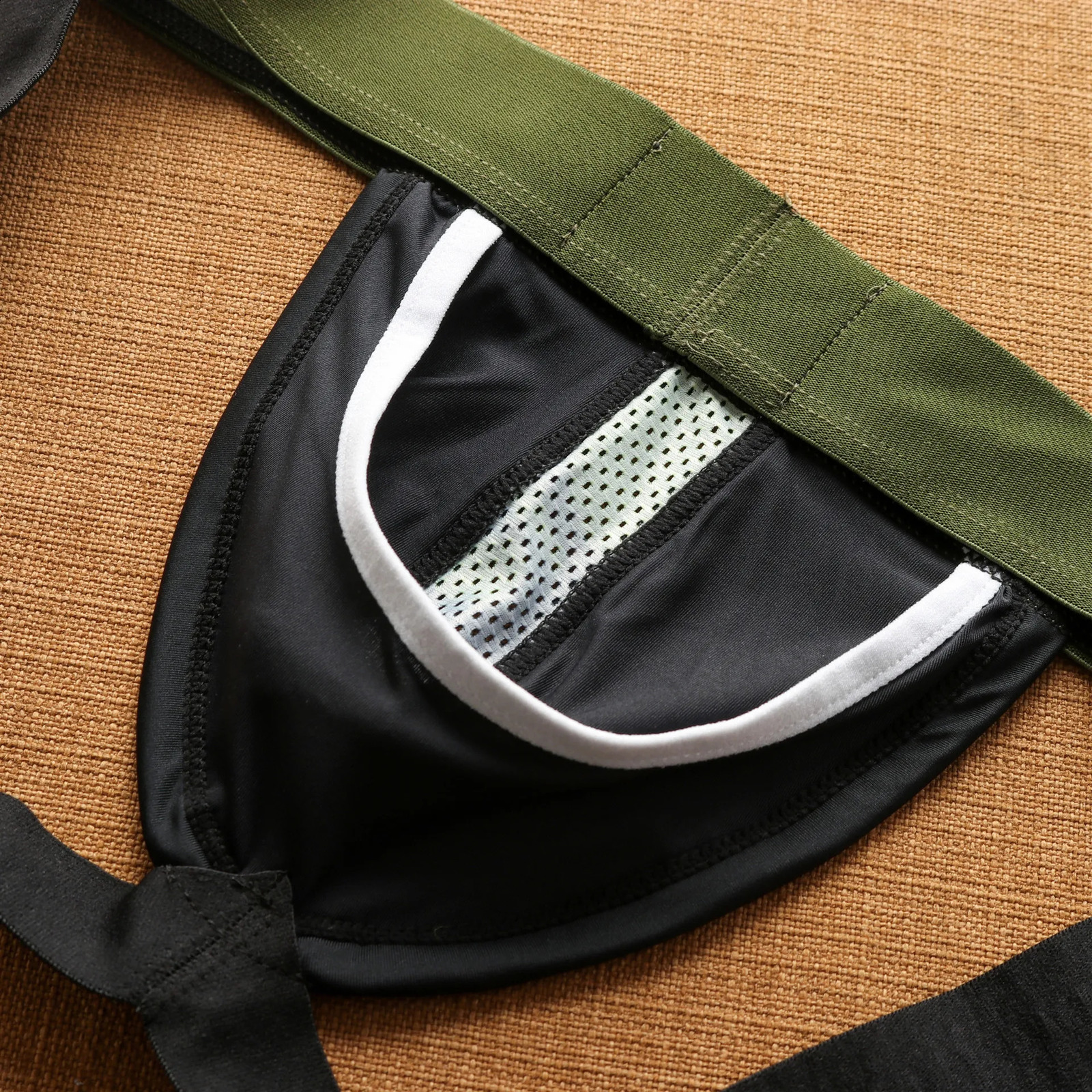 Addicted Mens Milk Silk Mesh Sewing Low Waist Underwear Independent Pocket Elastic Fashion Trend Double DingAD5M300 240724
