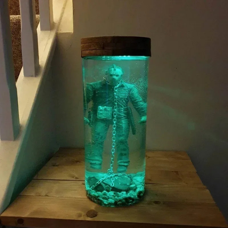 Jason Voorhees Collector Water Lamp Friday The 13th Part 6 Jason Lives Horror Figurine Halloween Souvenir Night Light Home Decor 240718