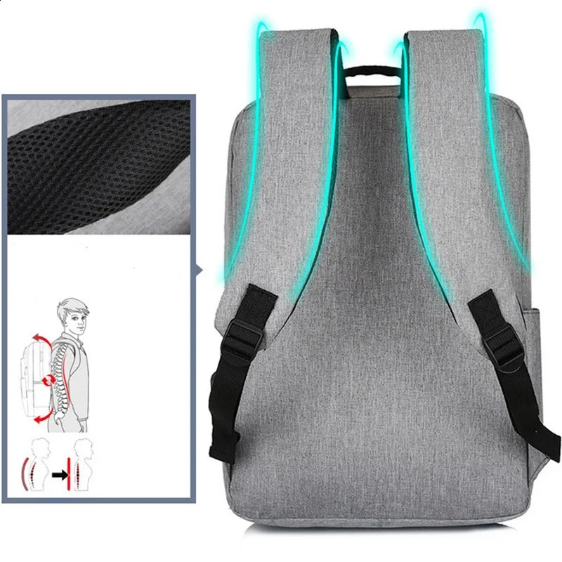 DHXJ Waterproof Business USB School Backpacks 15Inch Laptop Backpack Large Capacity Bagpacks for Men Back Pack Bags 240723