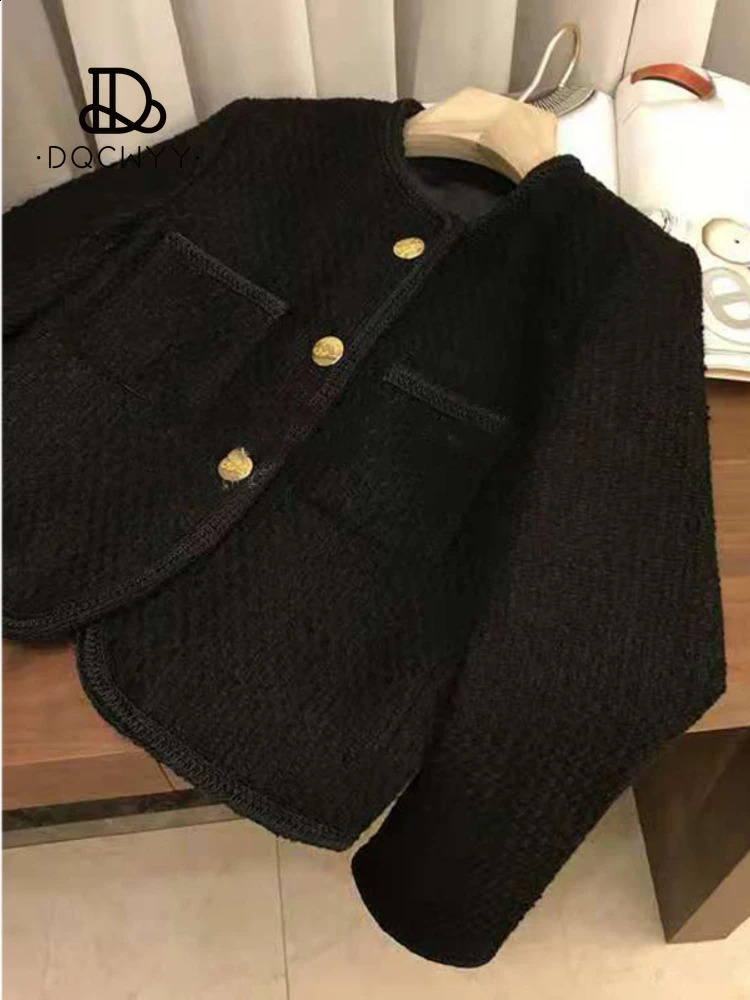 Women Jacket Coat In Autumn Winter Korean Fashion Tweed Small Suit Short Versatile Tops Womens Clothing Casual Clothes 240723