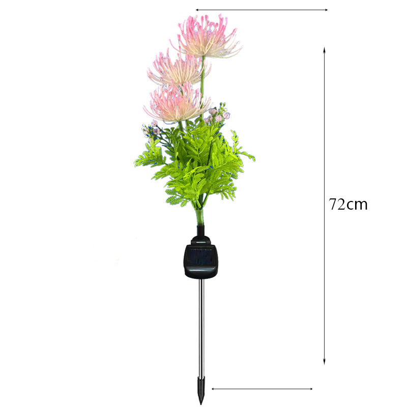 Solar Pisan flower new countryside plant flower light ground plug outdoor garden plug ground light led lawn light