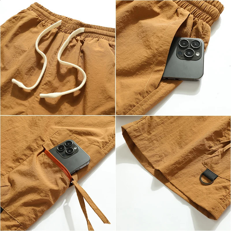 Mens Summer Cargo Shorts Outdoor Multi-Pocket Joggers Casual Loose Work Pants Men 240723