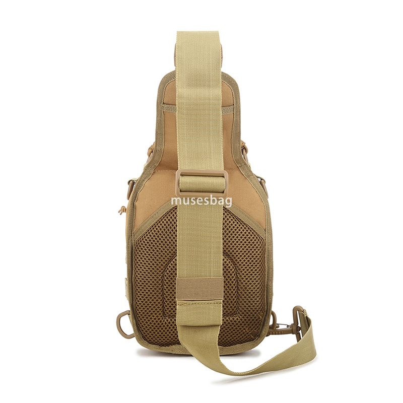 Sports outdoor tactical camouflage chest bag molle laser crossbody bag military fan hanging bag manufacturers direct supply