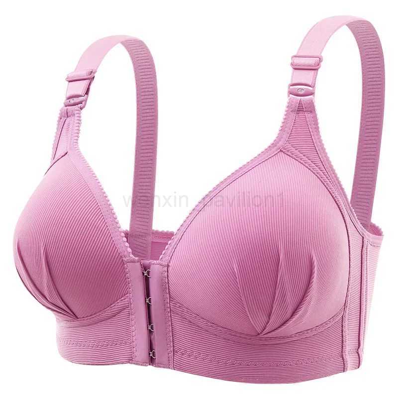 New Front Button Breastfeeding Bra without Steel Ring Thin Size Comfortable and Traceless Pregnant Womens BraXJ240724