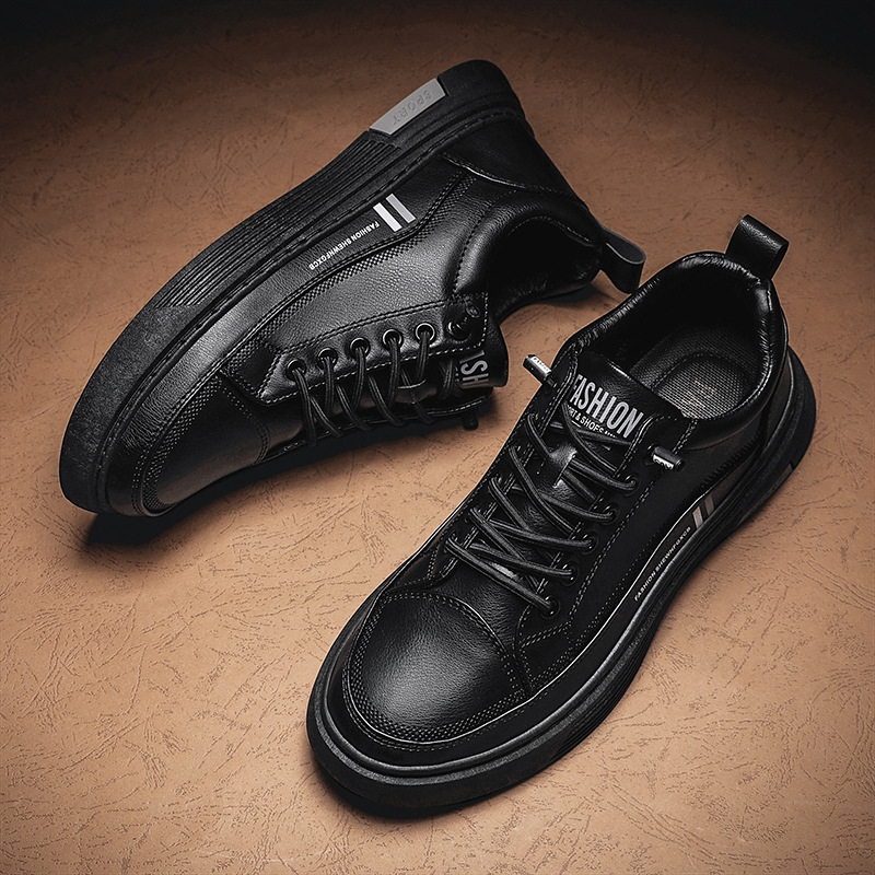 White trendy casual board sports microfiber leather face men's shoes live streaming and distribution