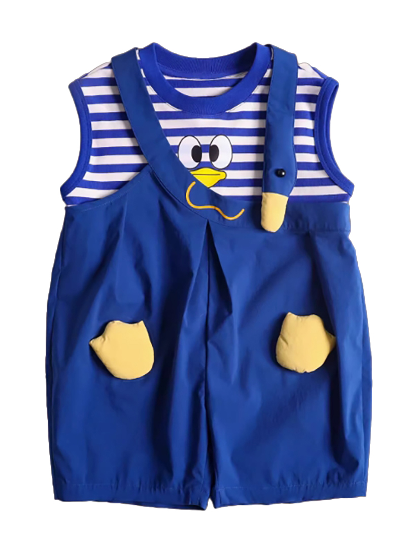 Children's net red explosion models undershirt halter back pants boys girls fisherman pants two-piece set of casual sports weekly clothes