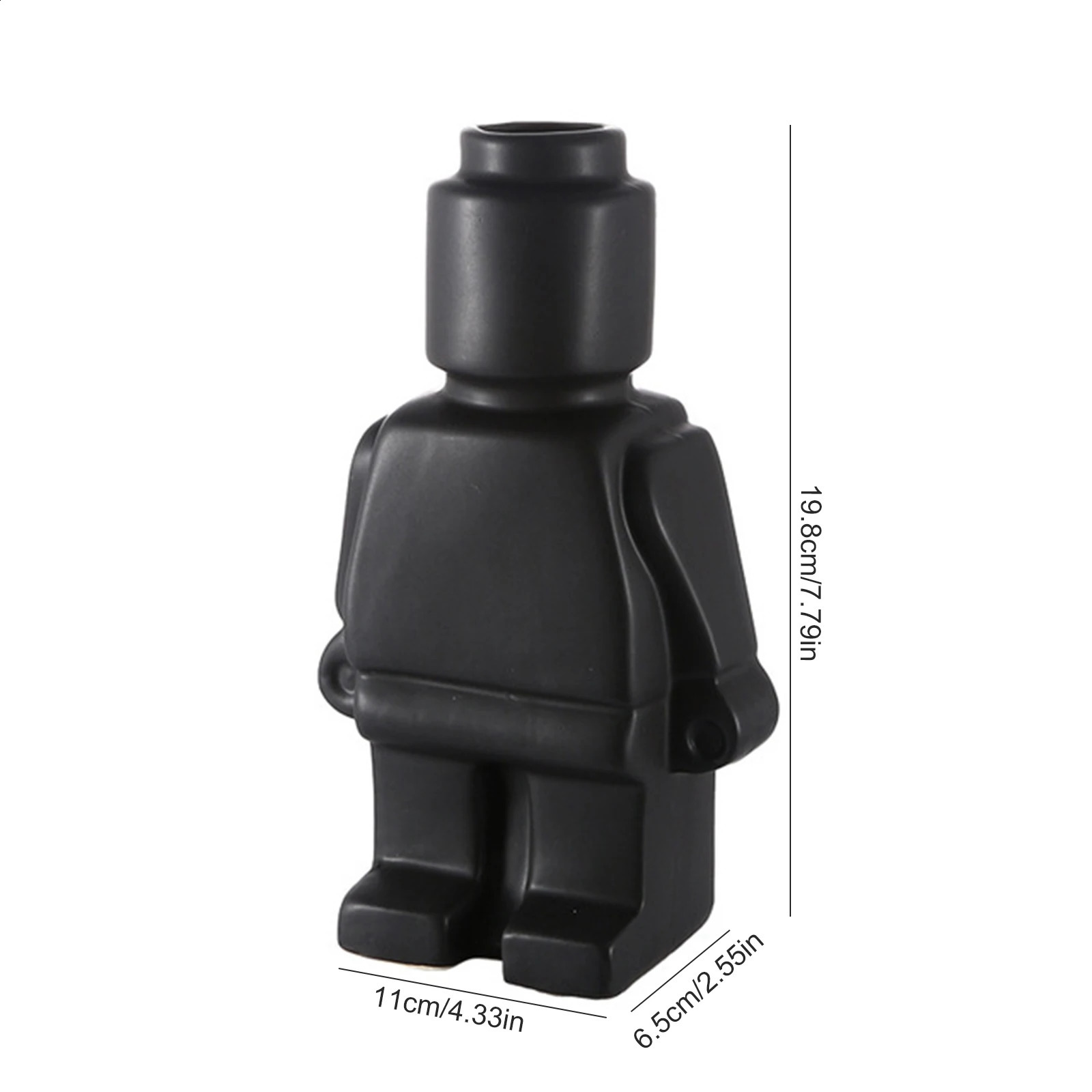 European Resin Statue Creativity Block Man TV Cabinet Desktop Flower Vase Modern Home Decoration Accessories for Living Room 240812