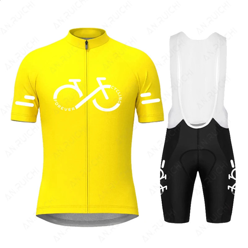 Orange Cycling Jersey Set Men Short Sleeve Cycling Clothing MTB Bike Uniform Ropa Maillot Ciclismo Summer Road Bicycle Wear 240722