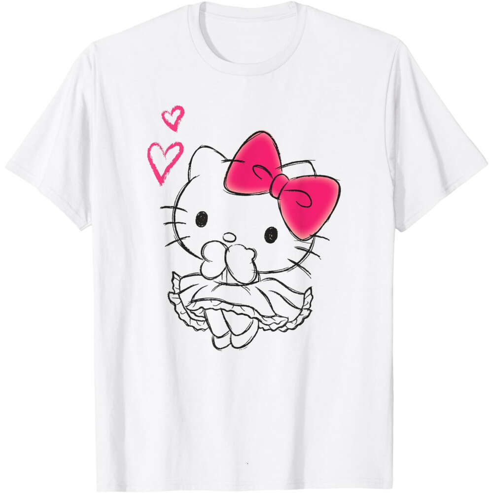 t shirt for Mens Womens tops Kitty Cat Girly Hearts Tee Shirt T-Shirt shirts tshirt graphic tee summer short clothes Free shipping