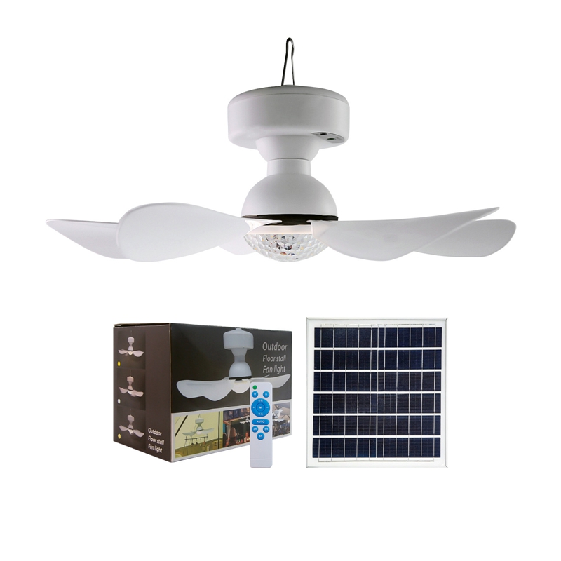 Portable Charging Household High Wind Solar Powered Ceiling Fan Light for Outdoor Camping
