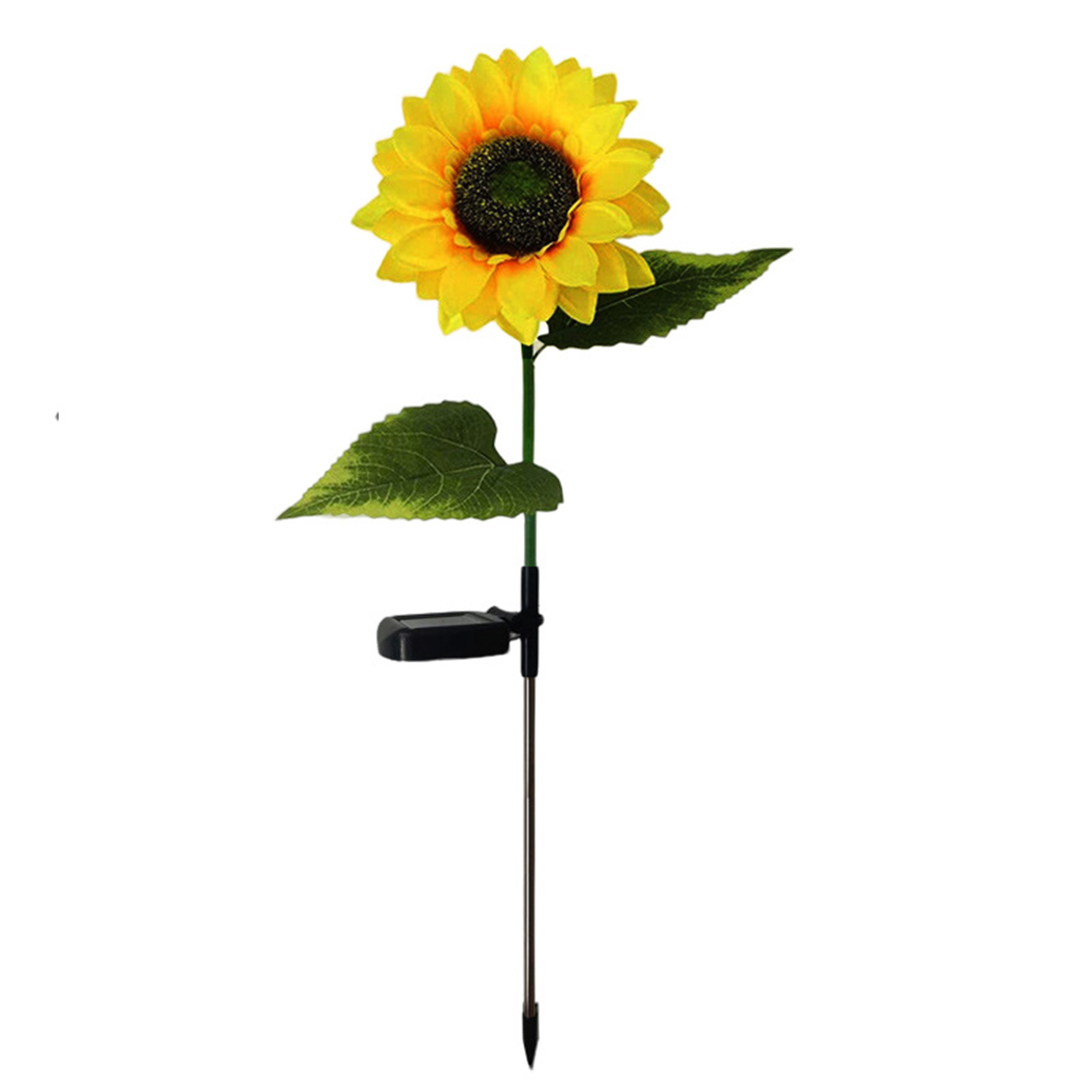 Solar Single Head Sunflower Park Simulation Flower Landscape Light Garden Outdoor Yard Decoration Light Ground Plug Lawn Lights