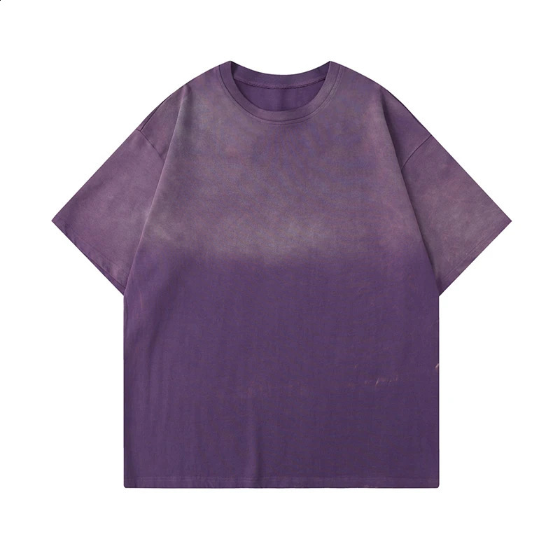 NXXTRESS Acid Washed to Make Old Tie Dye T Shirt Man Vintage Cotton T shirts Streetwear Soft Tees Girl Loose Short Sleeve Tops 240724