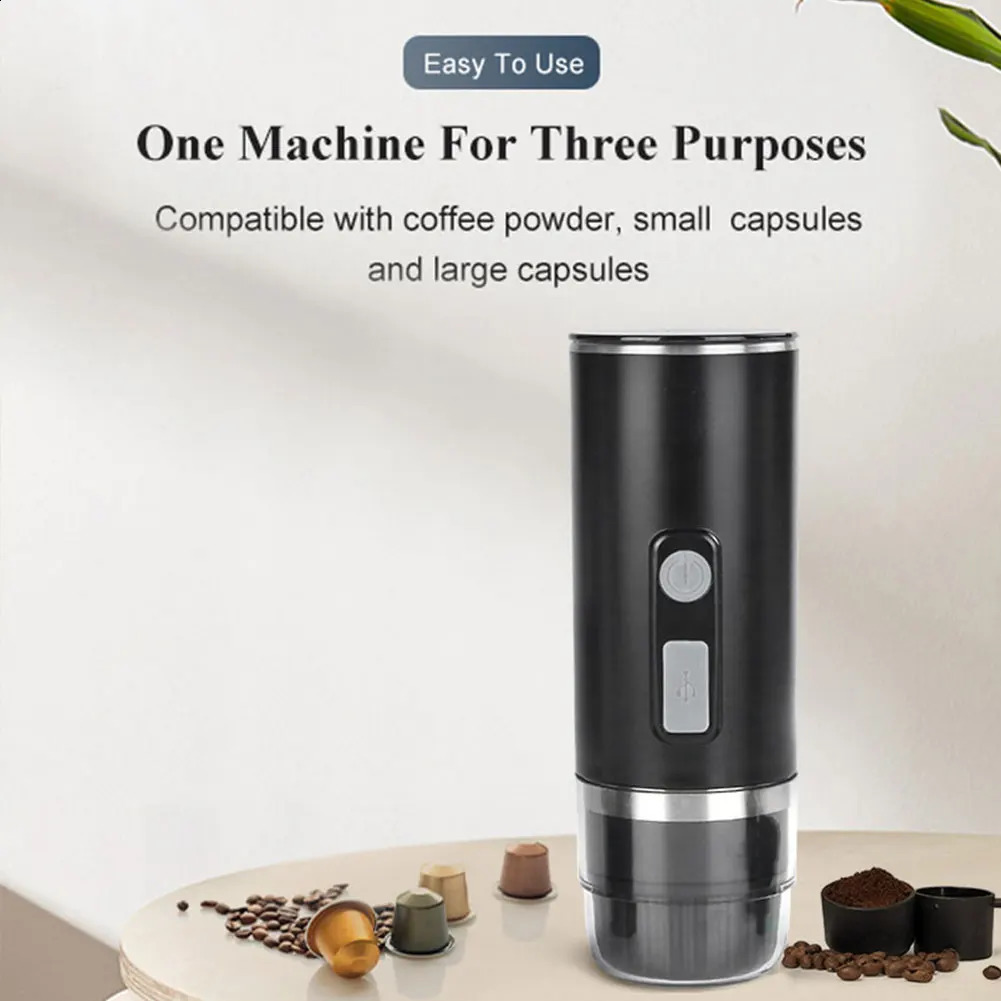 3 in 1 Portable Coffee Maker Fast Charging Electric Italian Coffee Machine Outdoor Travel Coffee Mixer for Nespresso Accessories 240724