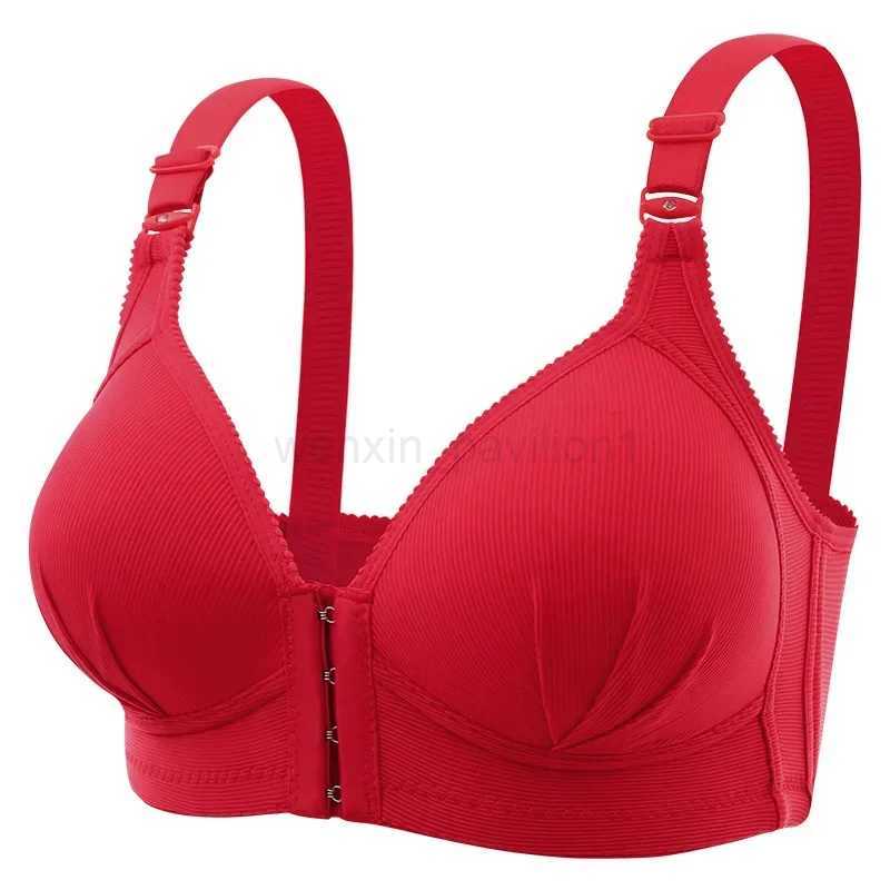 New Front Button Breastfeeding Bra without Steel Ring Thin Size Comfortable and Traceless Pregnant Womens BraXJ240724