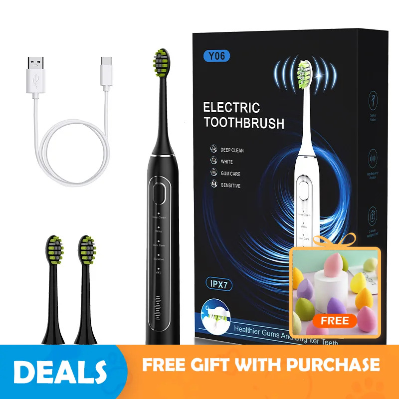 Y06 Maglev Electric Toothbrush High Frequency Sonic Oral Cleaning DuPont Soft Hair Portable F618-60