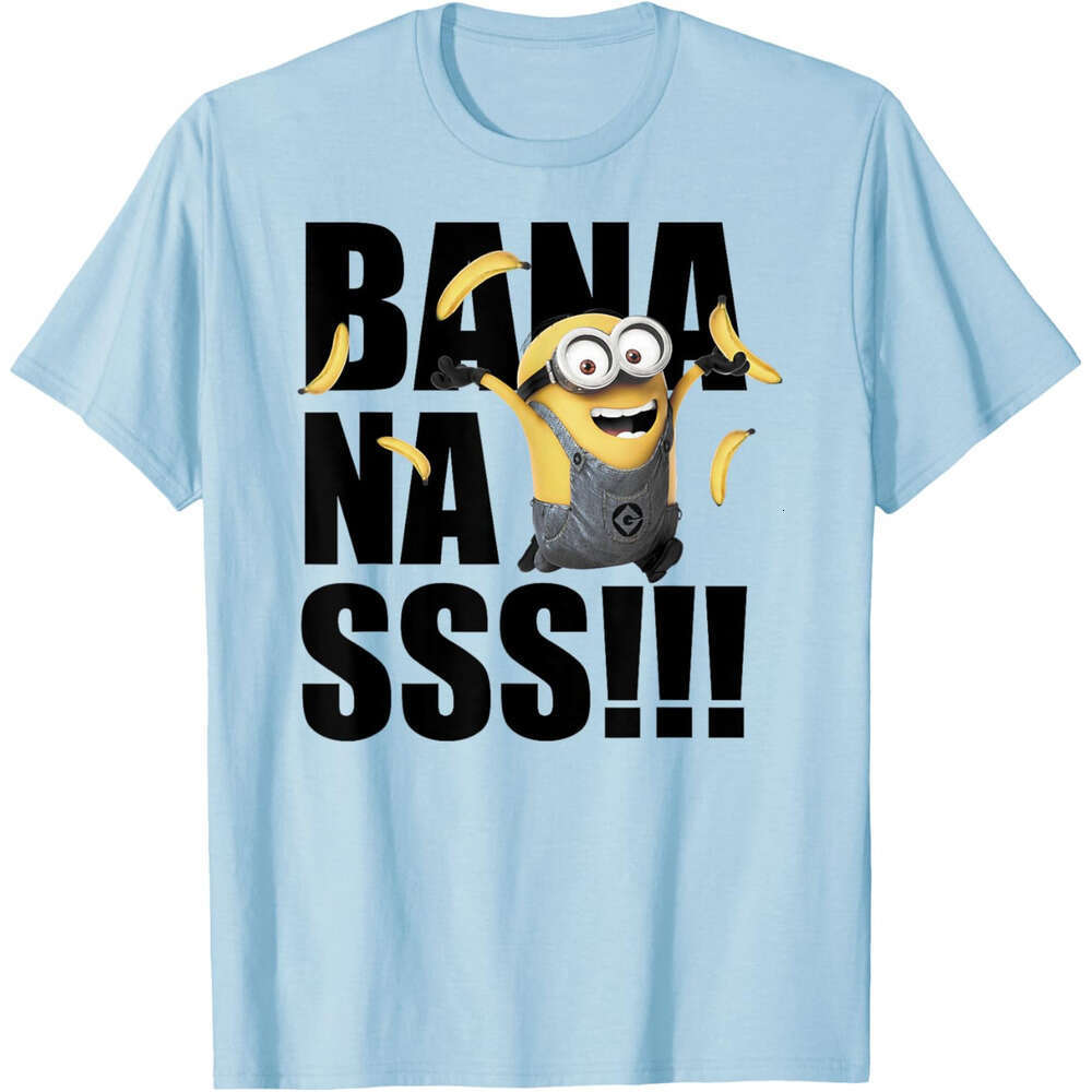 Summer T shirts Mens Womens Lovely Cute Minions Dave Goes Bananas Graphic T-Shirt short clothes tops cartoon tees tshirt Free shipping
