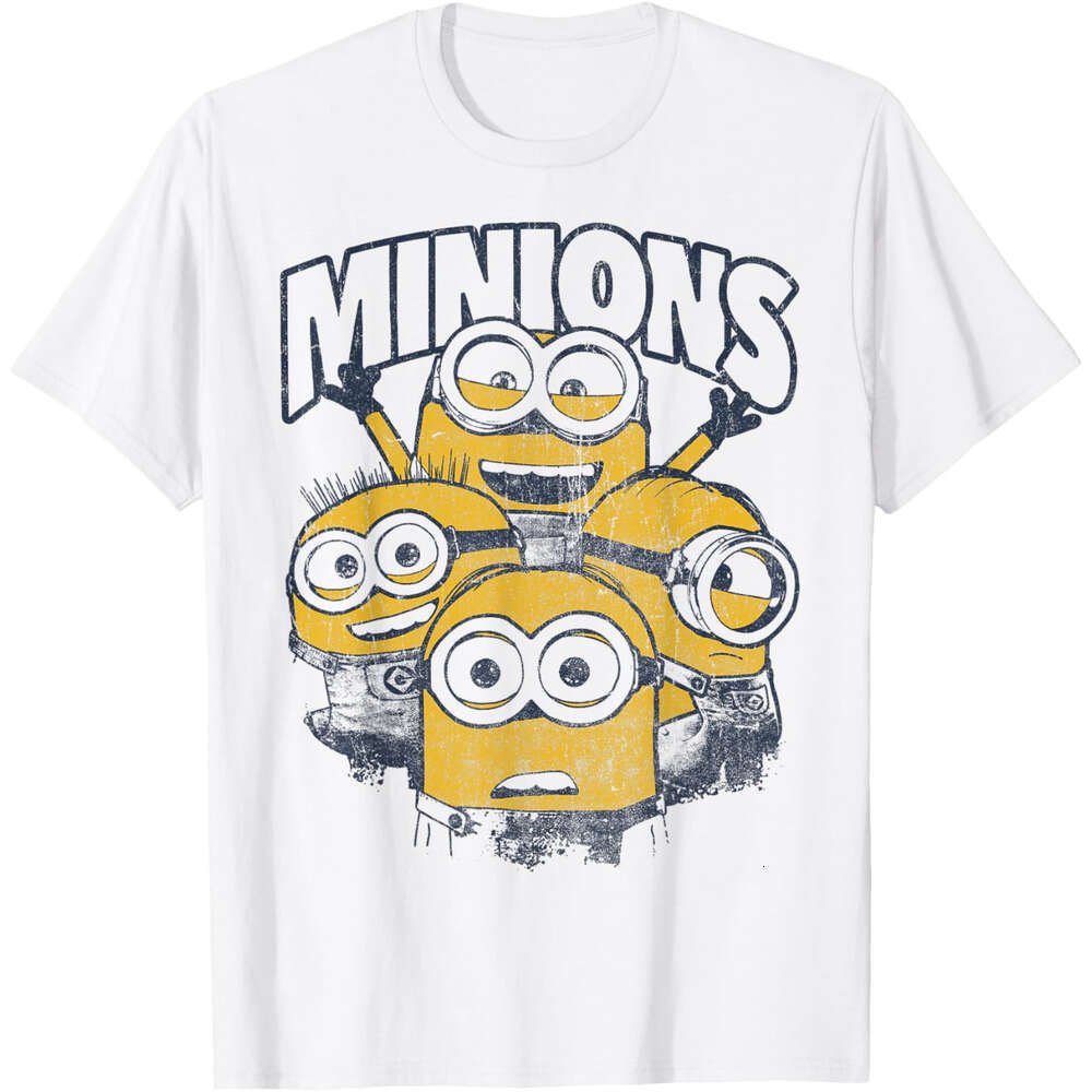 T shirts for men tshirt Womens Lovely Cute Minions Vintage Group Graphic tee T-Shirt Short Tops Summer Clothes Free shipping