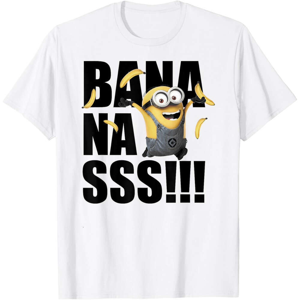 Summer T shirts Mens Womens Lovely Cute Minions Dave Goes Bananas Graphic T-Shirt short clothes tops cartoon tees tshirt Free shipping