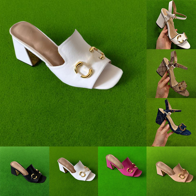 Designer Dress Shoes High Mid Low Heels Womens Sandals Black White Pink Brown Leather Chunky Heel Sneaker Loafers Slip On Ladies Shoe