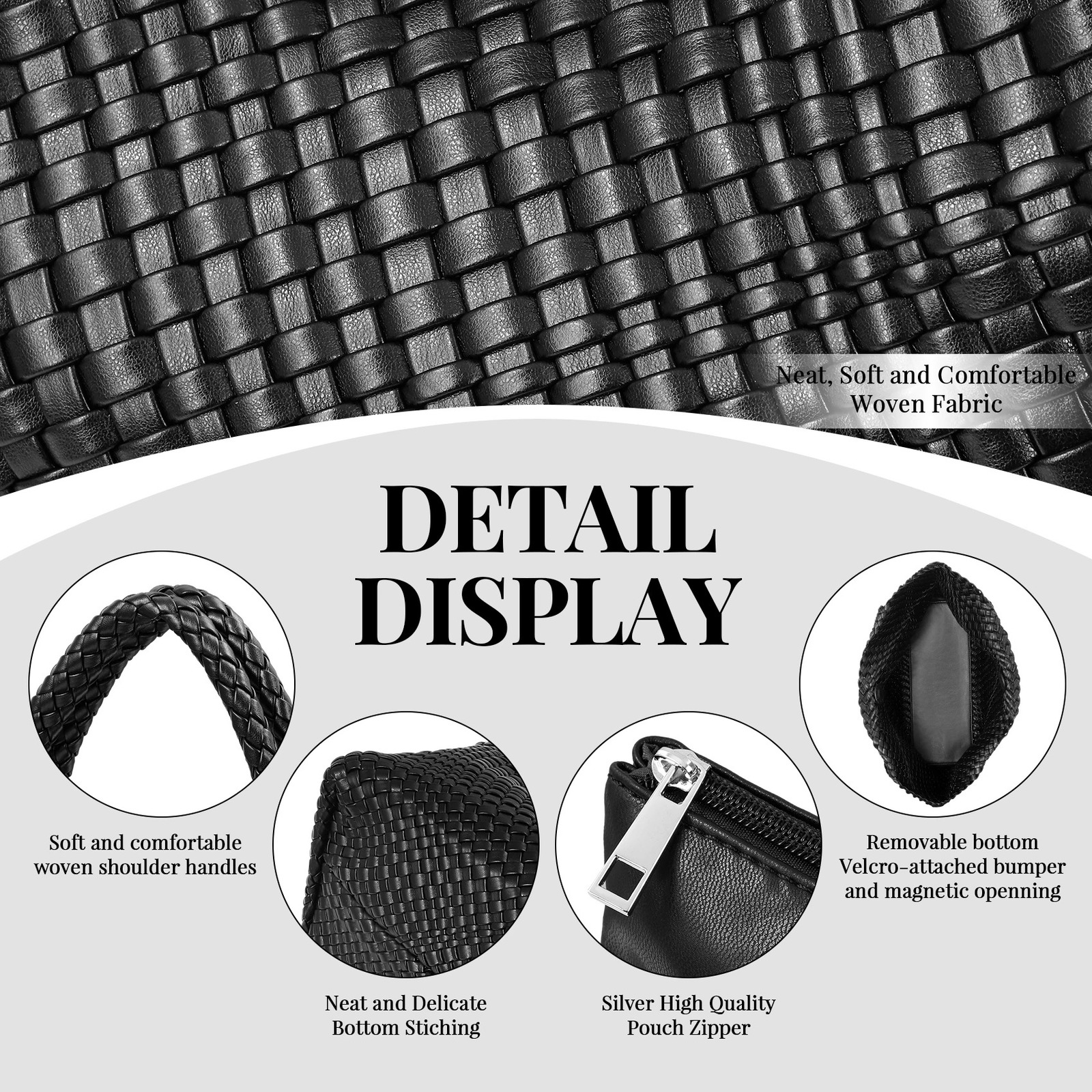 Womens fashionable handle shoulder bag soft vegan leather work summer beach travel handbag with wallet 241014