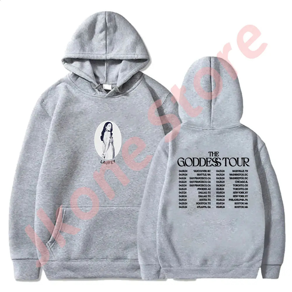 Laufey Merch Pullovers The Goddess Tour Hoodies Winter Women Men Fashion Casual Streetwear Sweatshirts 240717