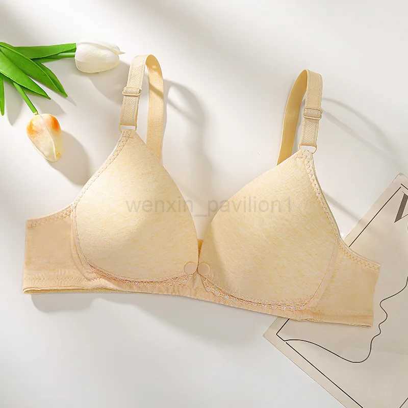 Boneless Nursing Bra Maternity Bra Maternity Clothing Pure Cotton Prevent Sagging Breastfeeding Women Nursing UnderwearXJ240724