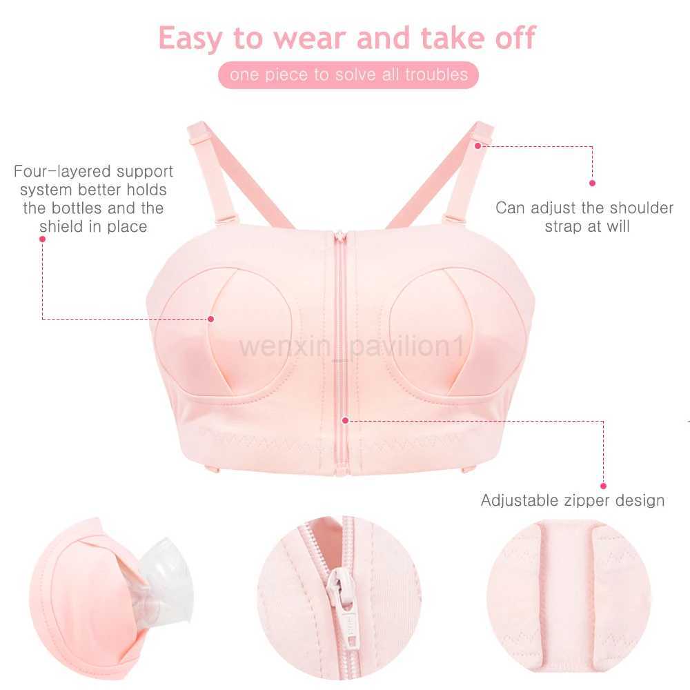 Maternity Bra For Breast Pump Special Nursing Bra Hands Pregnancy Clothes Breastfeeding Accessories Hands Free Pumping BraXJ240724