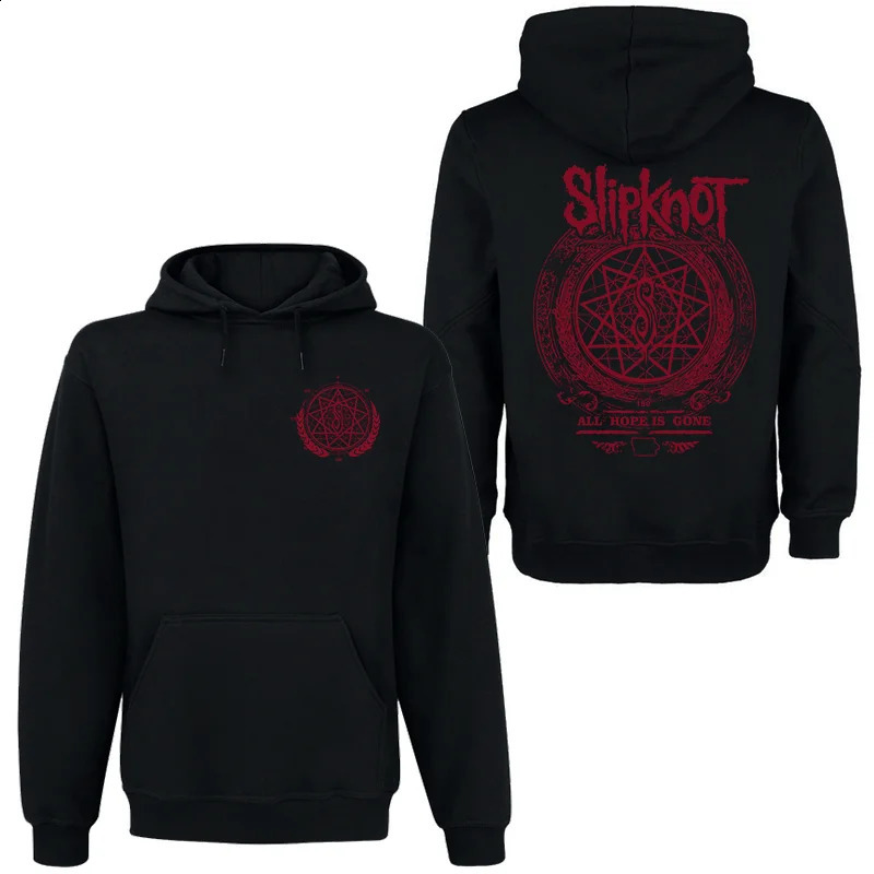 Mens Fashion Hoodie Slipknos Heavy Metal Y2k Retro Hip Hop Harajuku Street Clothing Oversized Sweatshirt 240722