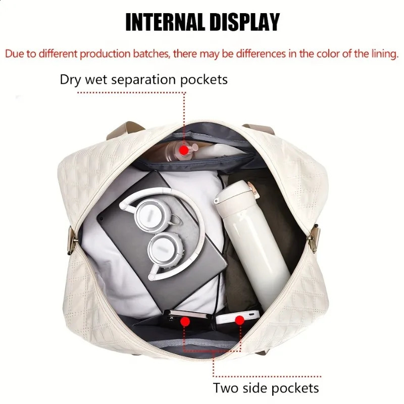Lightweight Luggage Bag Large Capacity Travel Duffle Bag Gym Tote Bags Shoulder Weekender Overnight Bag 240924