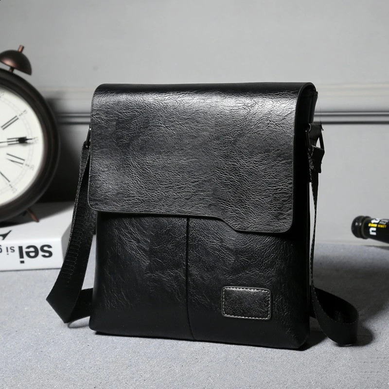 est Man Messenger Bag Men Pu Leather Shoulder Bags Business Crossbody Casual Vintage Handbag 240723