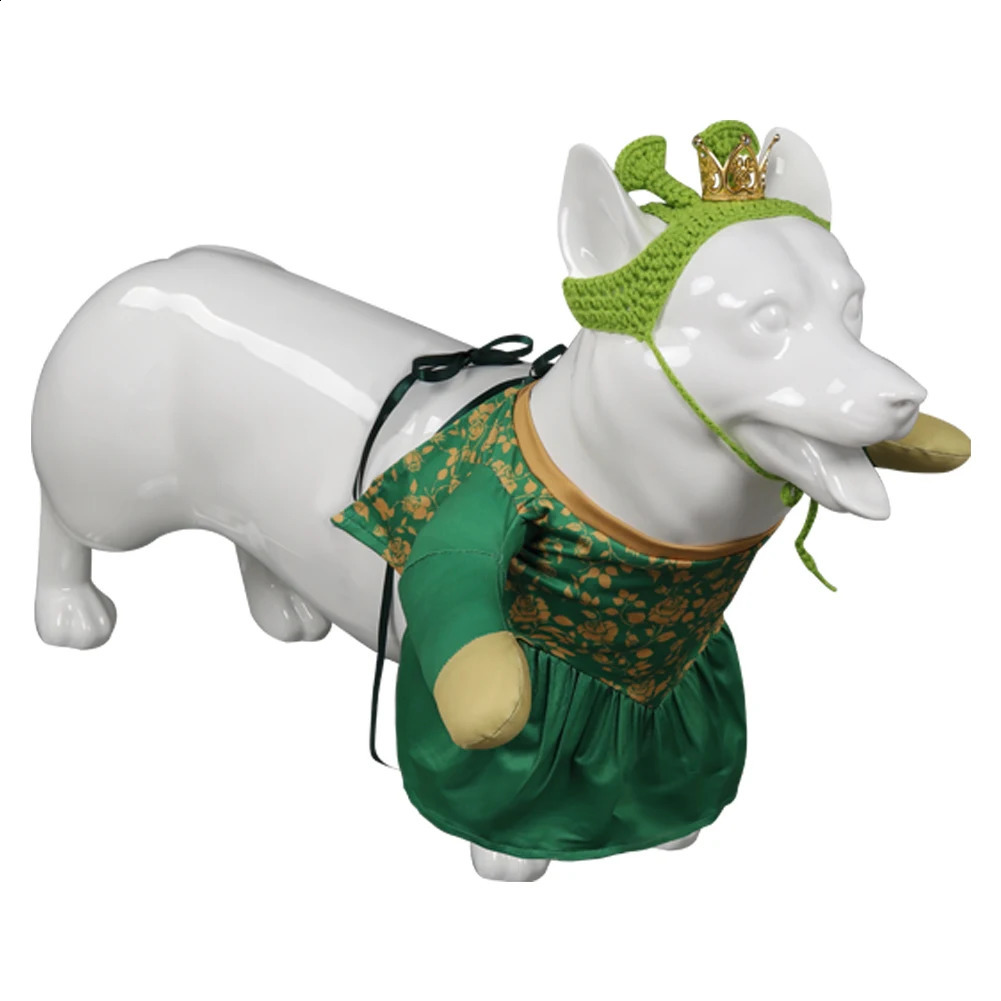Shrek Cosplay Fiona Dog Clothes Costume Pet Dogs Clothing Outfits Halloween Carnival Party Prop For Pet Cat Dog Clothes 240723