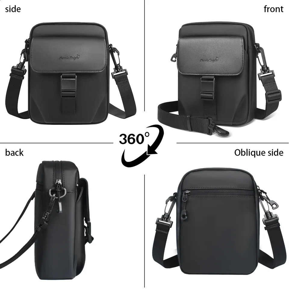 HcanKcan Mens Crossbody Bag Men Waterproof Light weight Shoulder Phone Bicycle Sling Man Messenger for Mini Ipad 240723