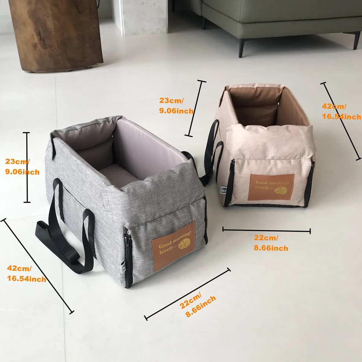 42X22X23cm Portable Pet Elevated Car Seat For Armrest for Small Cat Waterproof Dog Safety Travel Bag