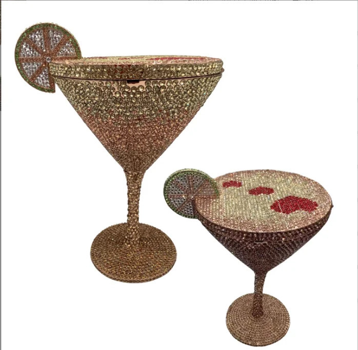Lady Goblet Shaped Crystals Evening Clutch Purse Bags Women Diamonds Metal Purses And Handbags Wedding Party Day Clutches 240716