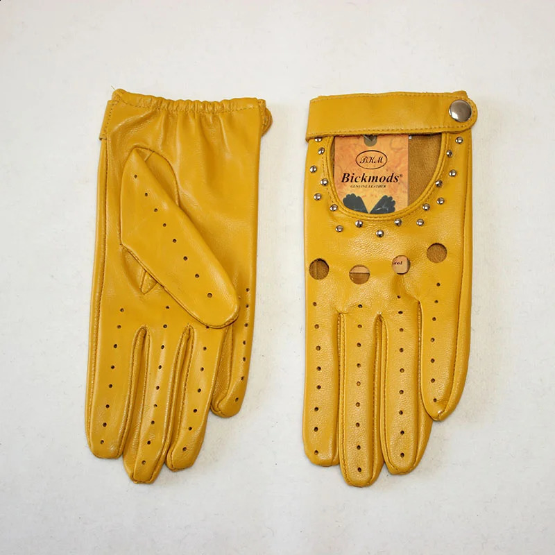 Summer Leather Driving Driver Full Finger Gloves Women Unlined Thin Fashion Spring and Autumn Motorcycle Riding Sheepskin Gloves 240713
