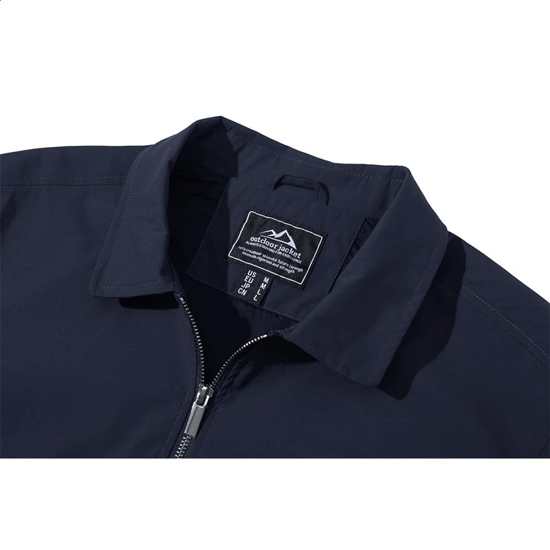 MAGCOMSEN Mens Zip-Front Golf Jacket Spring Summer Casual Jacket Solid Color Turn-down Collar Outerwear Hiking Fishing Travel 240719