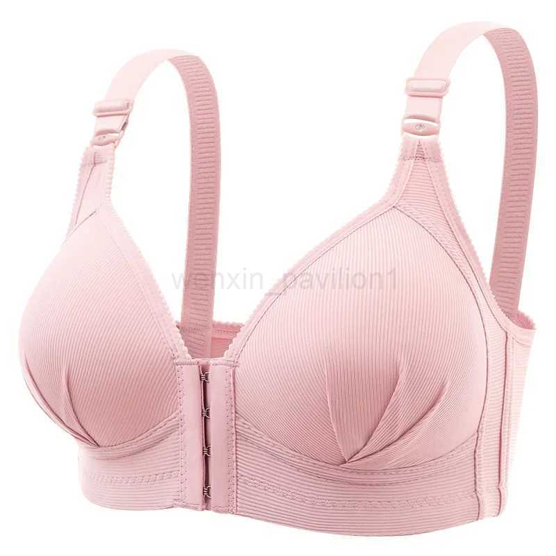 New Front Button Breastfeeding Bra without Steel Ring Thin Size Comfortable and Traceless Pregnant Womens BraXJ240724