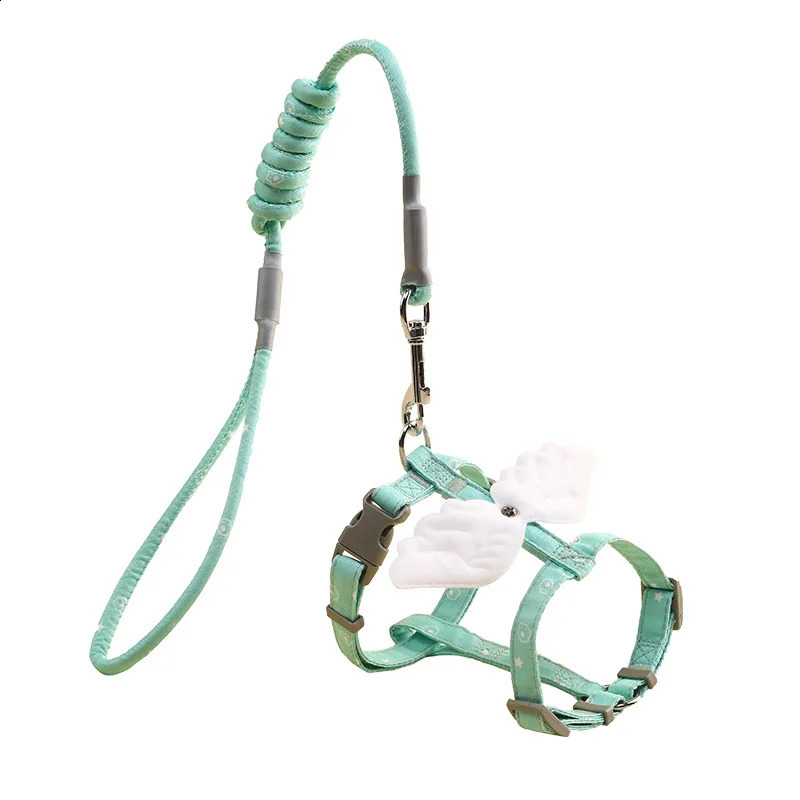 Sweet Angel Wing Cat Harness 120cm Leash Outdoor Cat Dog Harness and Leash Set Water Proof Vest Chest Strap Kitten Accessories 240724