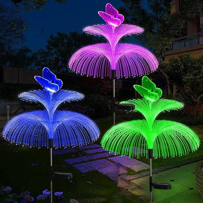 Solar Butterfly Jellyfish Star Moon Christmas Tree Garden Lawn Lights Patio Lights Landscape Lights Decorative Lights