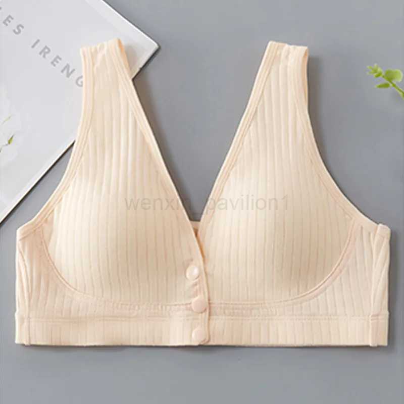 Cotton Nursing Bra Maternity Thin Section Undershirt Breastfeeding Underwear Without Steel Ring Front Open Buckle Breathable PosXJ240724
