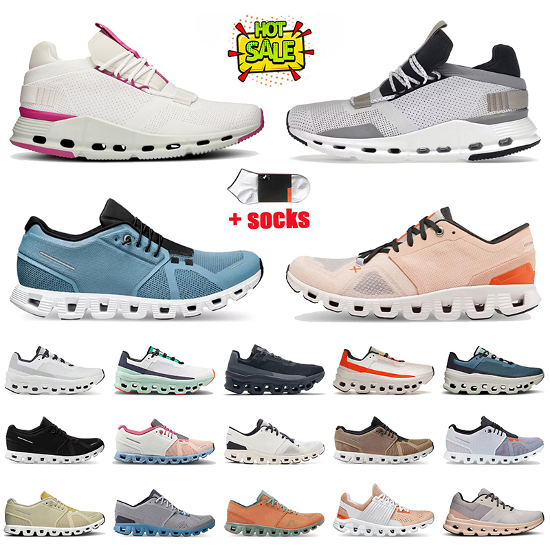 Top Quality Designer Running Shoes Nova Pink Pearl Show White Black Monster Sneakers Surfer Runners 5 Roger Tennis Shoe X3 Flyer Swift Mesh Men Women Jogging Trainers