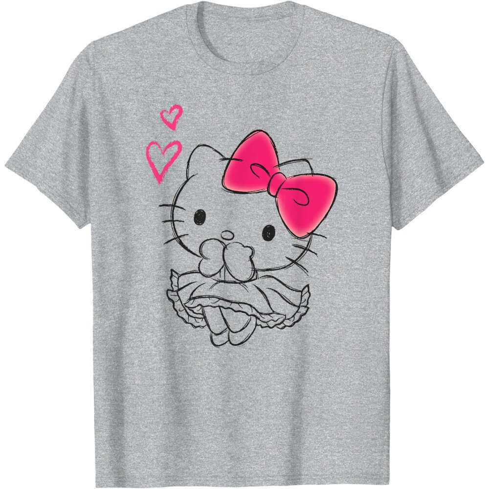 t shirt for Mens Womens tops Kitty Cat Girly Hearts Tee Shirt T-Shirt shirts tshirt graphic tee summer short clothes Free shipping
