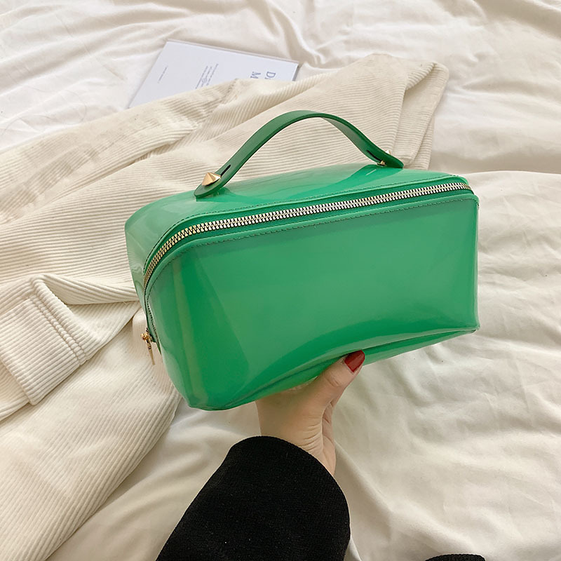 Tote bag 2024 Korean version of the handheld cosmetic bag female large-capacity fashion advanced sense of portable travel wash bag transparent storage