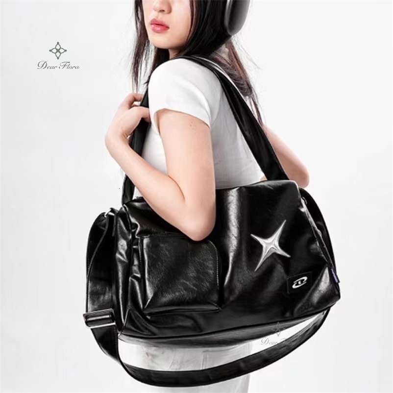 Y2k Girl Tote Bag Korean Vintage Shoulder Bag Aesthetic Women Crossbody Travel Zip Casual Handbag Fashion Ladies Silver 240729