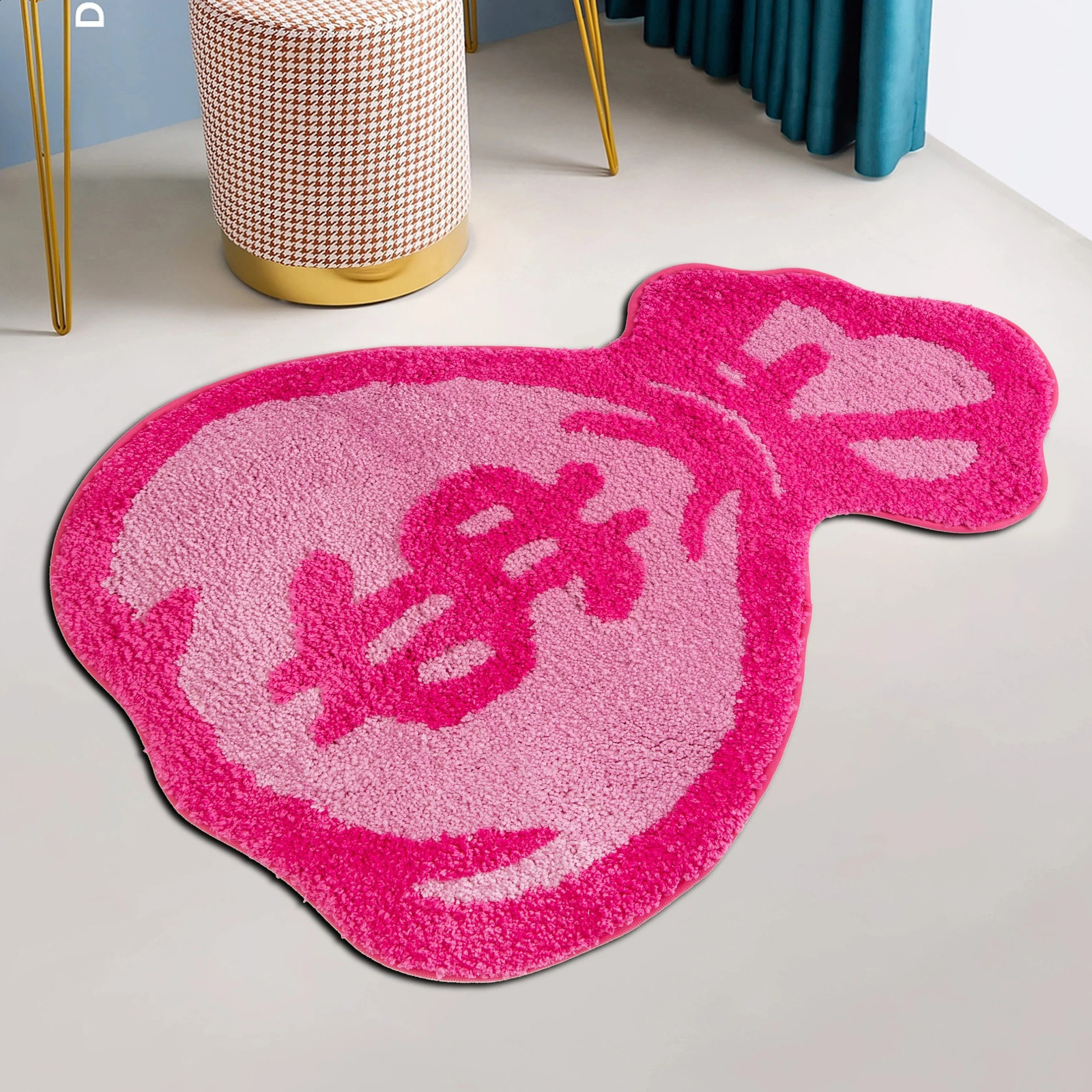 Creative Wallet Carpet Soft Fluffy Tufted Velvet Cartoon Area Rugs Anime Home Soft Fur Carpet Children Girls Bedroom 240725
