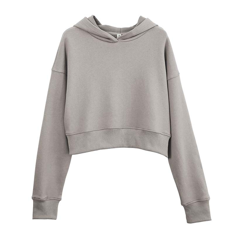 A-0977 Women Sweater Long Sleeves Pullover Outfit Solid Color Zipper Gym sweatshirt Tight Fitness Outfit Sportswear For Lady