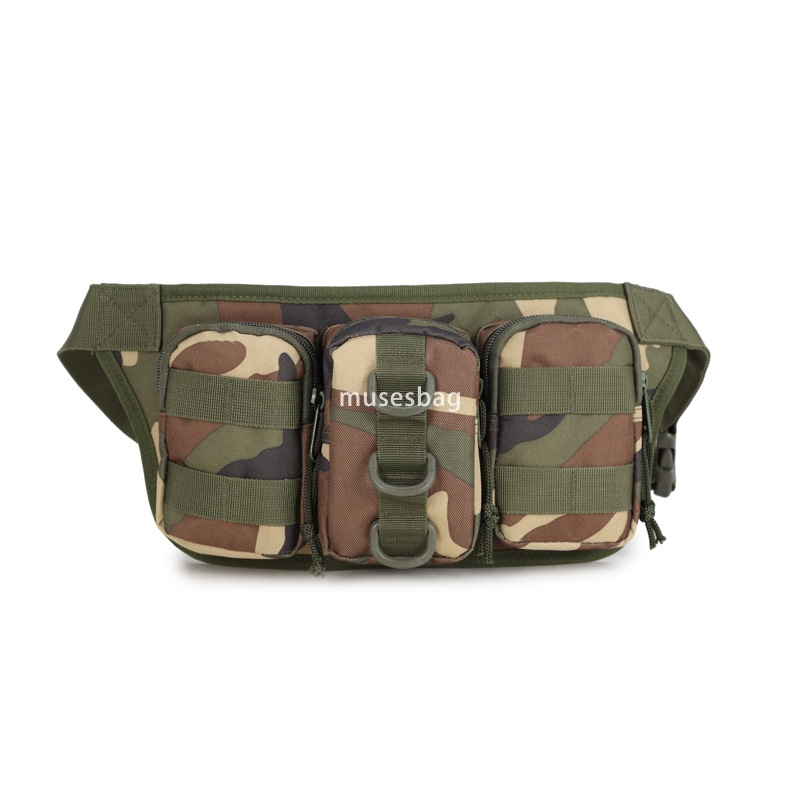 Triple waist pack fashion leisure sports outdoor bag kettle bag running carry-on bag camouflage bag